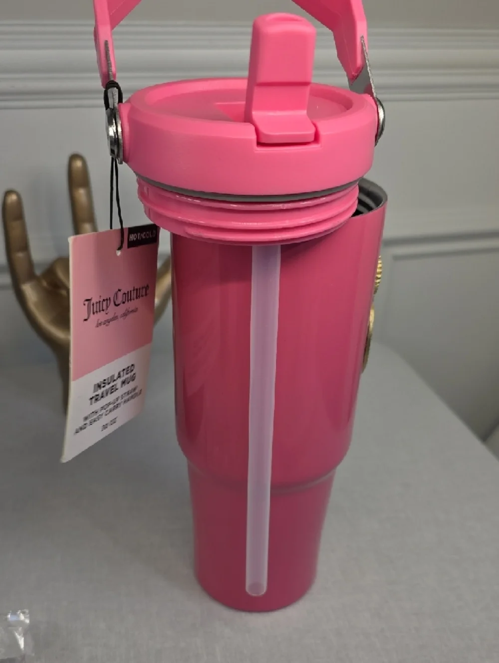 Juicy Couture Hot Pink Insulated Travel Mug - Picture 5 of 5